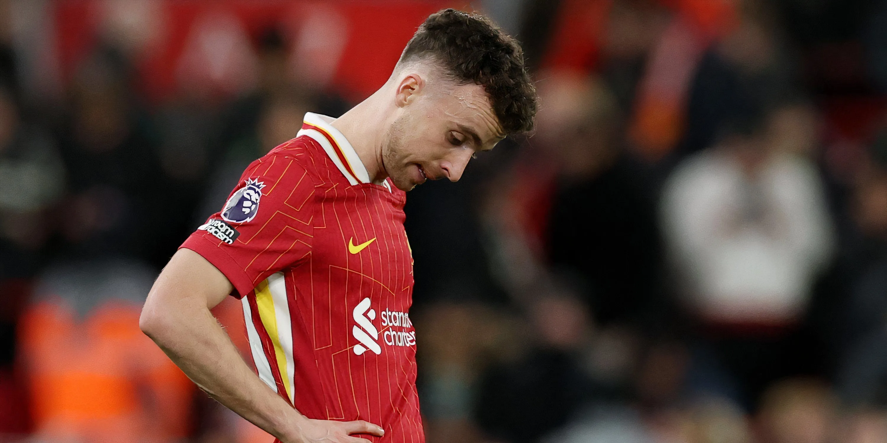 Tiền đạo Diogo Jota trong màu áo Liverpool mùa giải 2024-2025