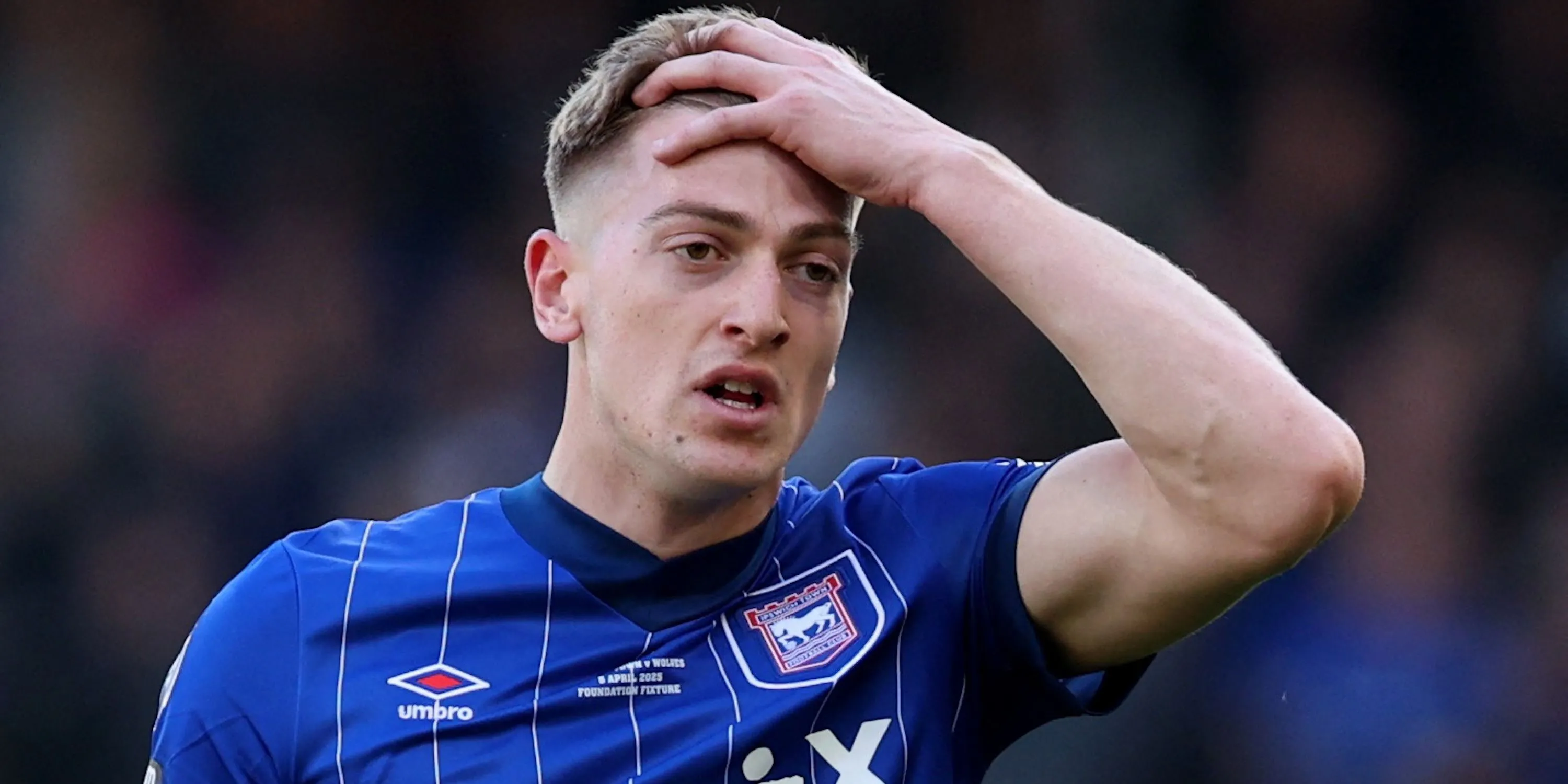 Tiền đạo Liam Delap của Ipswich Town