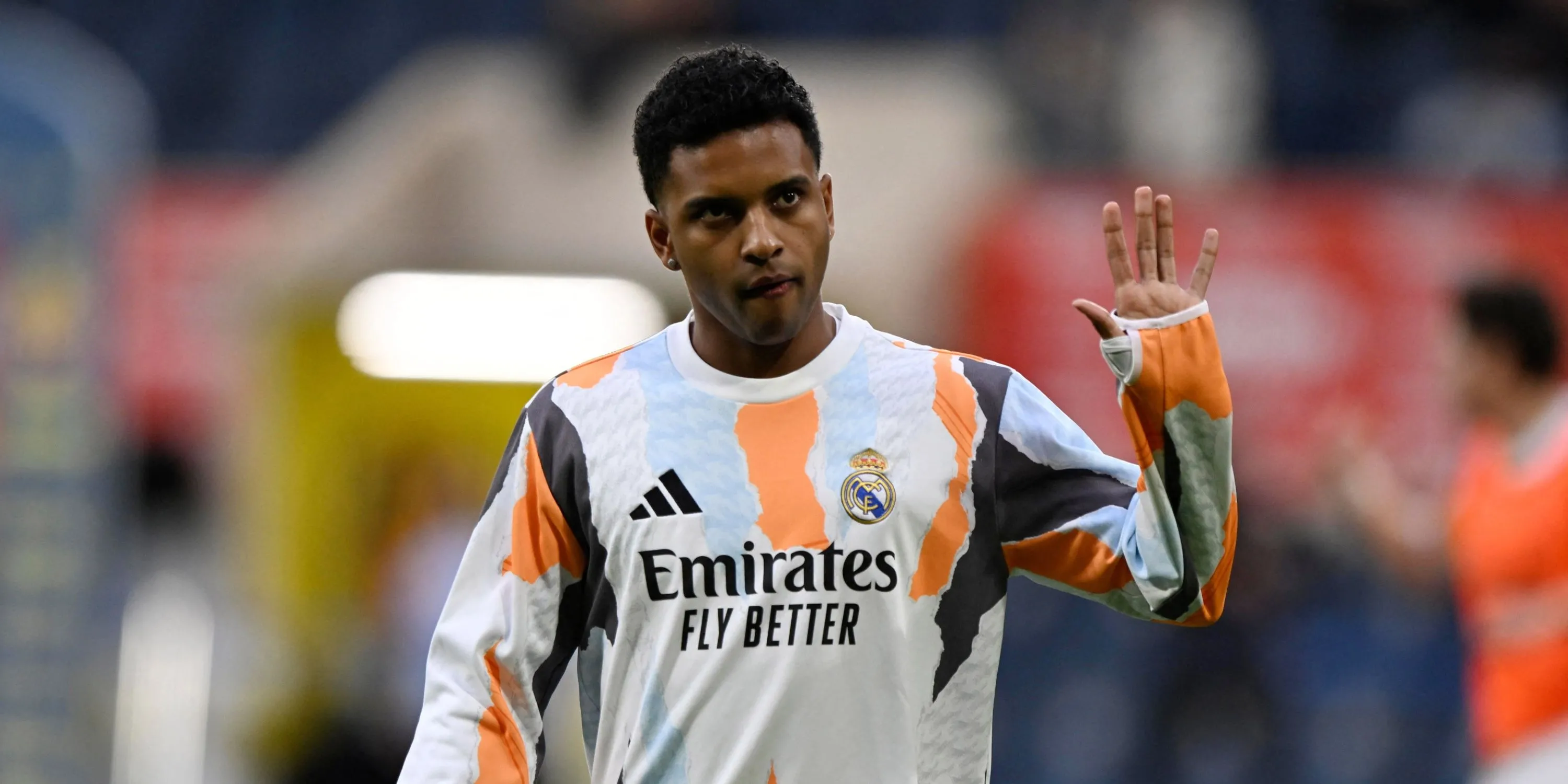 Tiền đạo Rodrygo của Real Madrid ăn mừng bàn thắng
