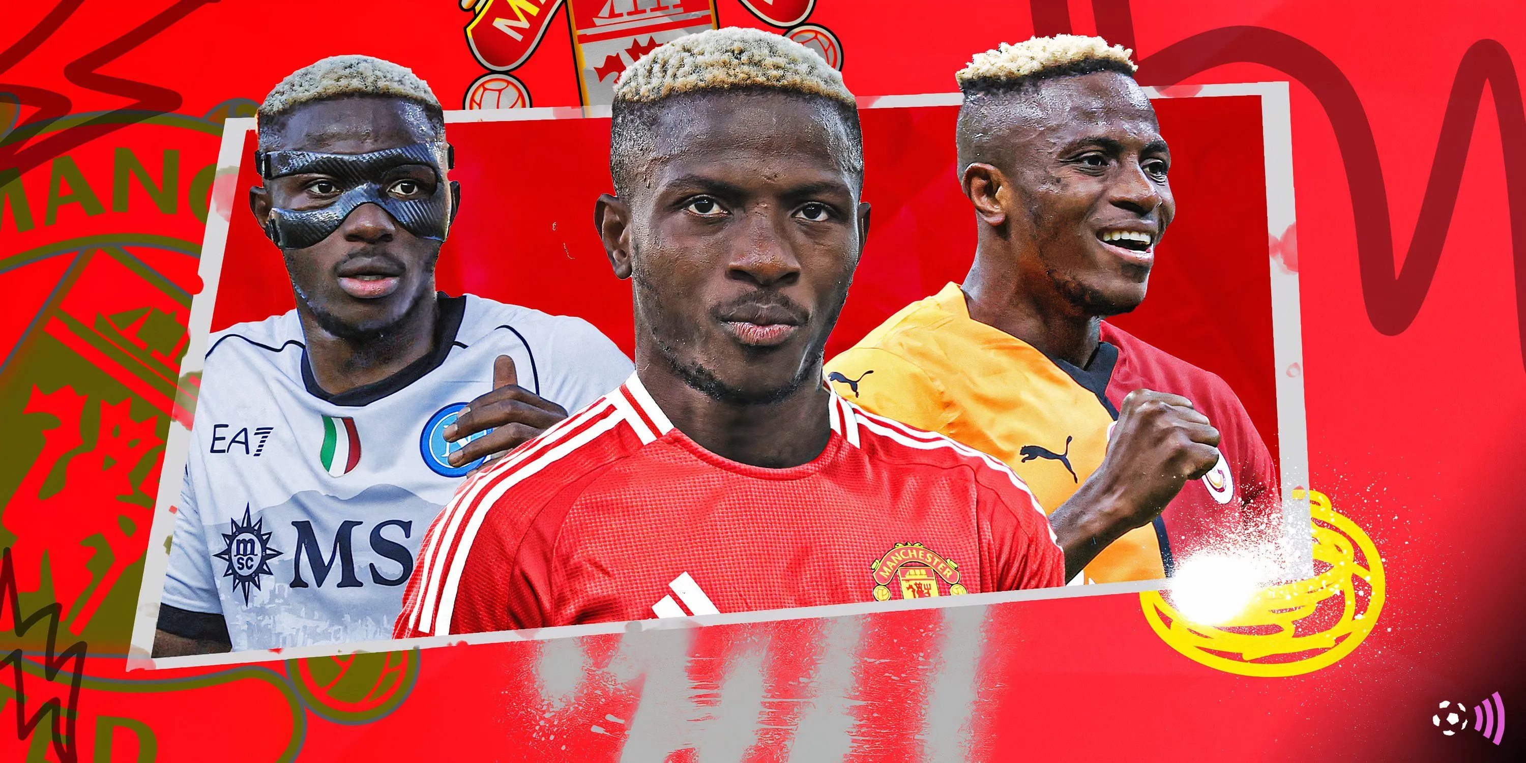 Victor Osimhen ăn mừng bàn thắng - mục tiêu chuyển nhượng hàng đầu của Man Utd