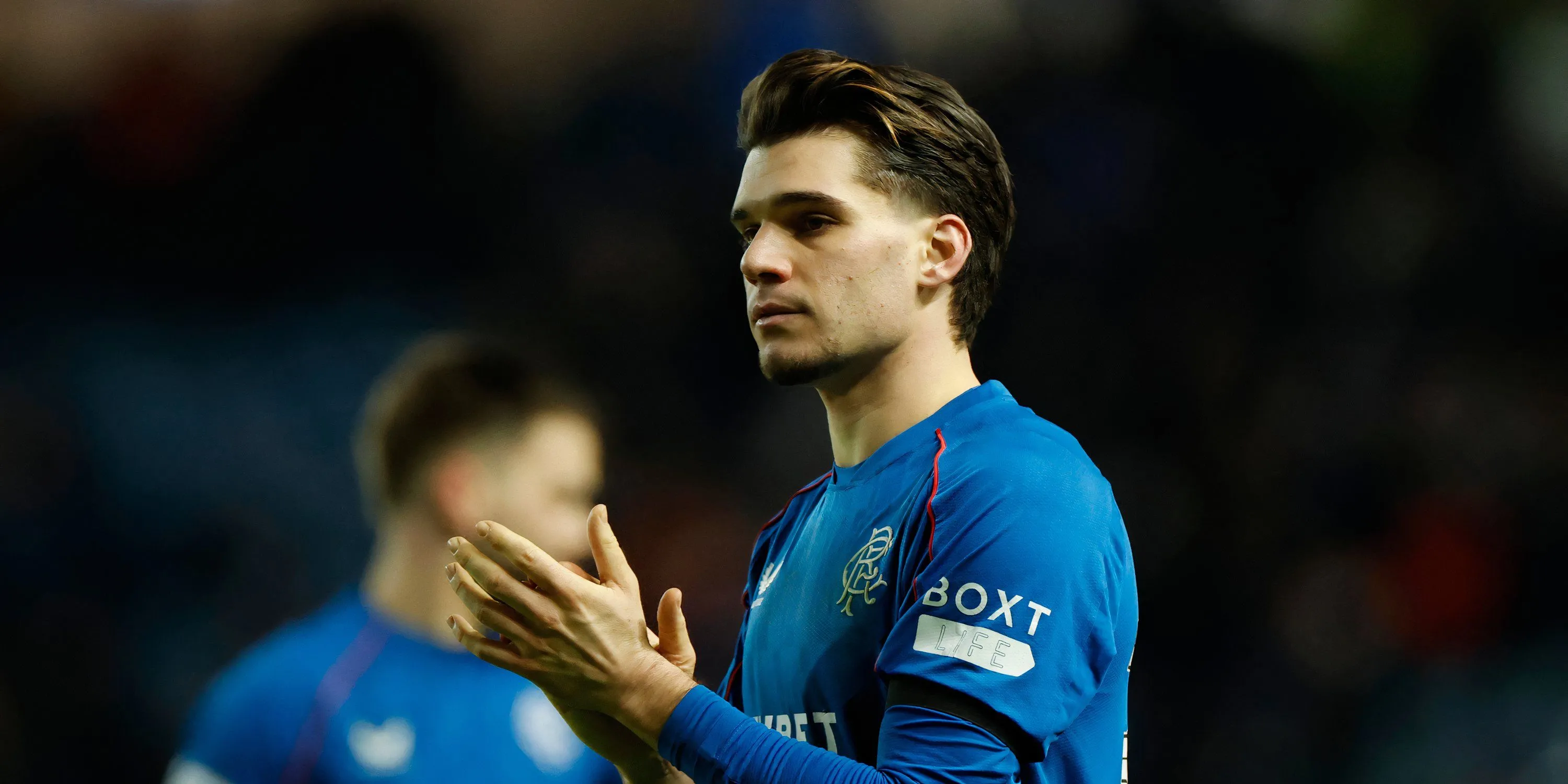 Ianis Hagi trong màu áo CLB Rangers thi đấu tại Europa League