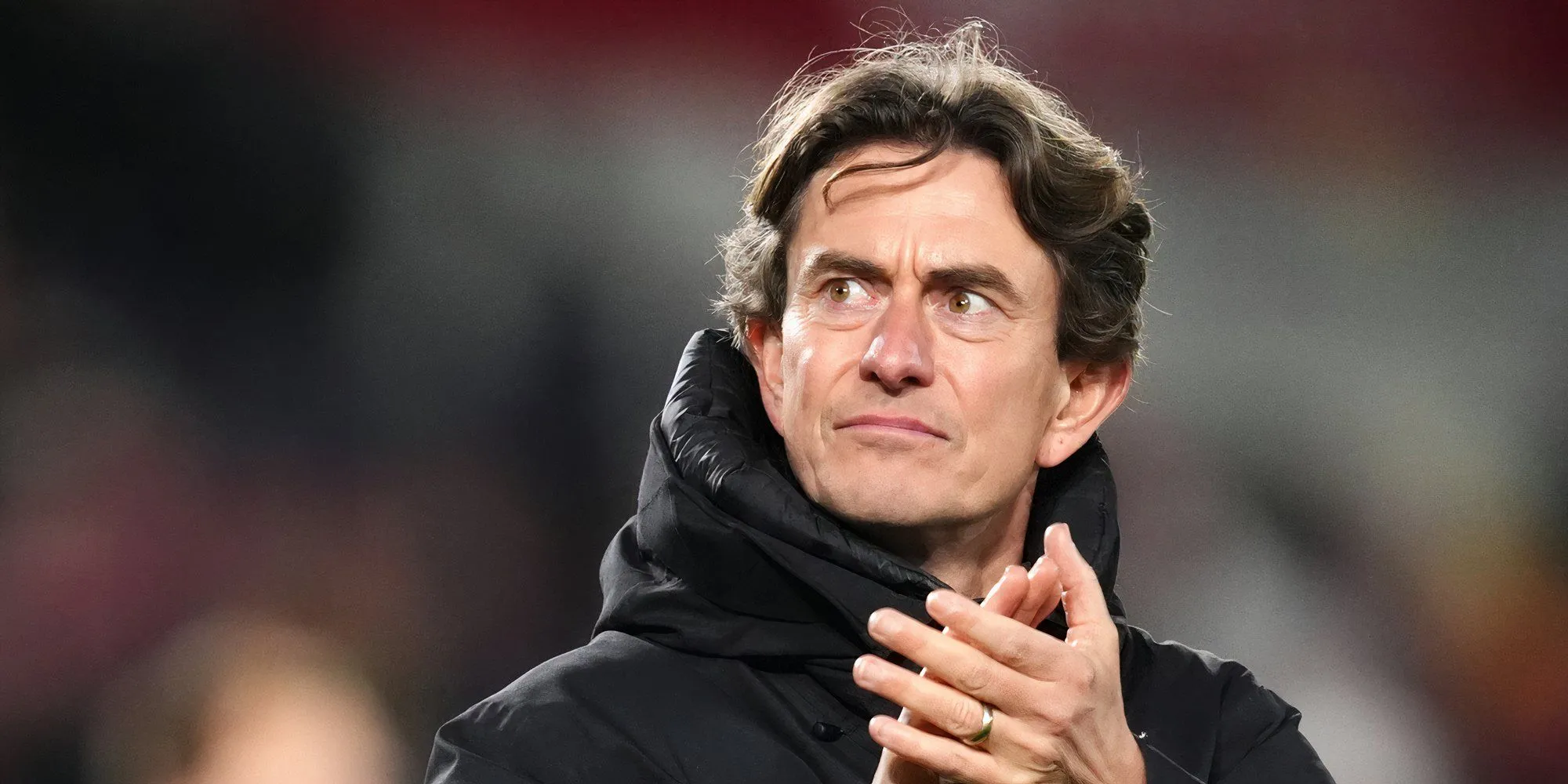 Thomas Frank trên sân tập Brentford