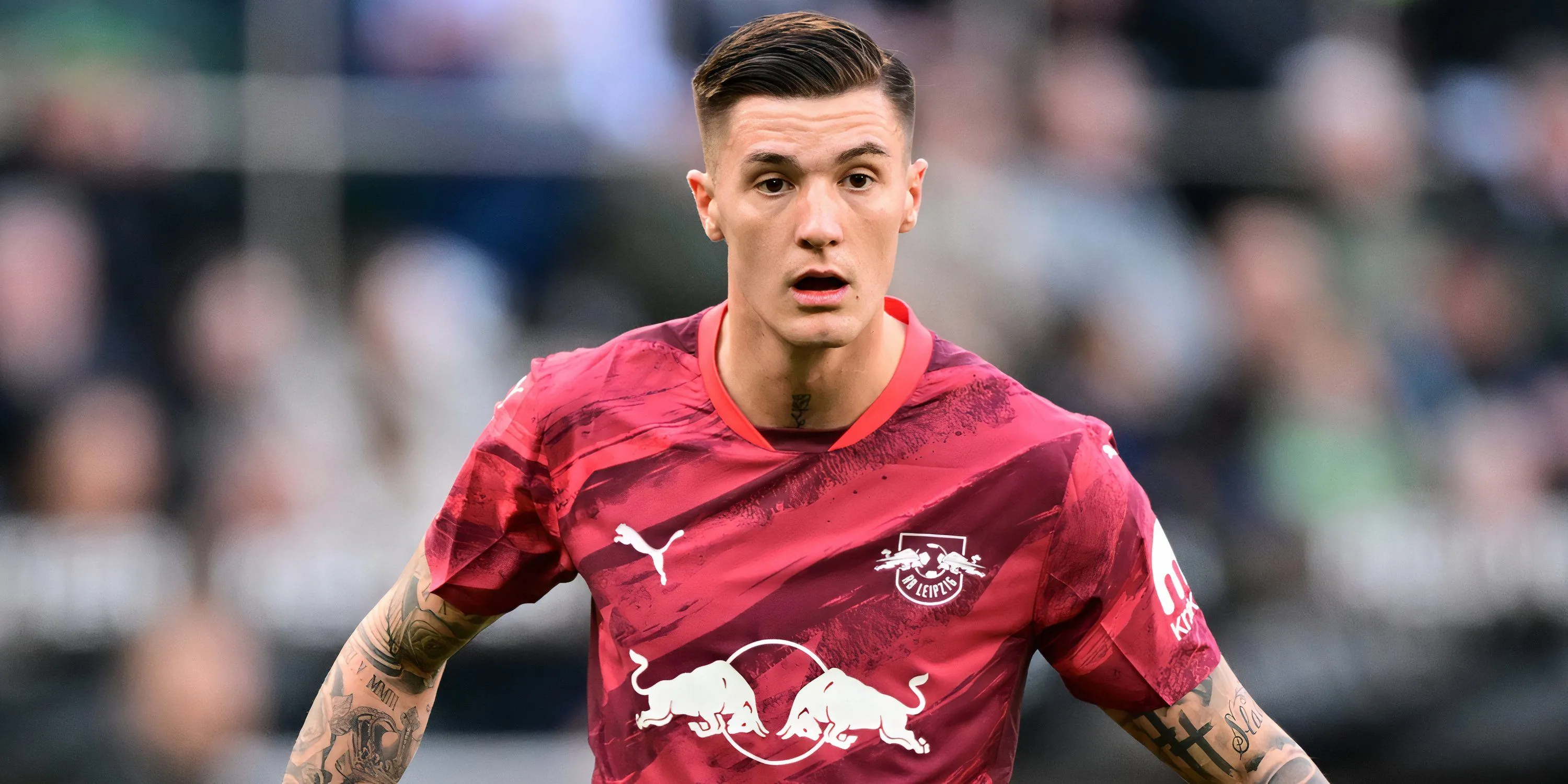 Tiền đạo Benjamin Sesko của RB Leipzig, mục tiêu chuyển nhượng khác của Arsenal