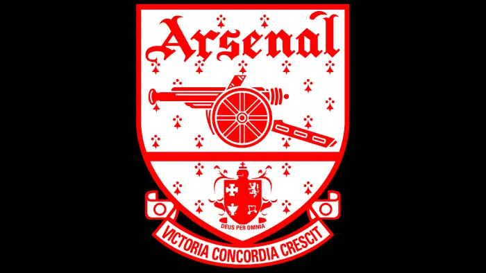 Biểu tượng kỷ niệm 125 năm của Arsenal (2011-2012) với lá sồi và lá nguyệt quế.
