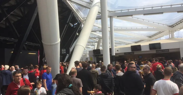 Khu vực hành lang dành cho CĐV đội khách tại London Stadium