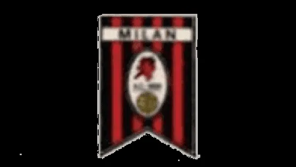 Logo AC Milan năm 1969 với thiết kế phức tạp hình kim cương elongated