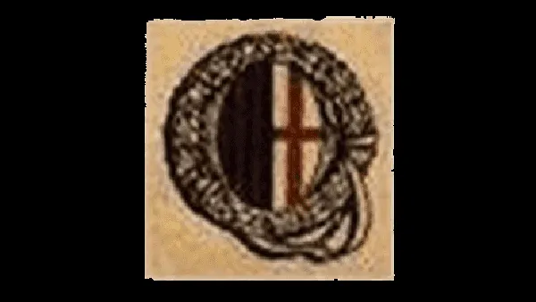 Logo AC Milan phiên bản 1916 với thiết kế hình tròn viền hoa văn