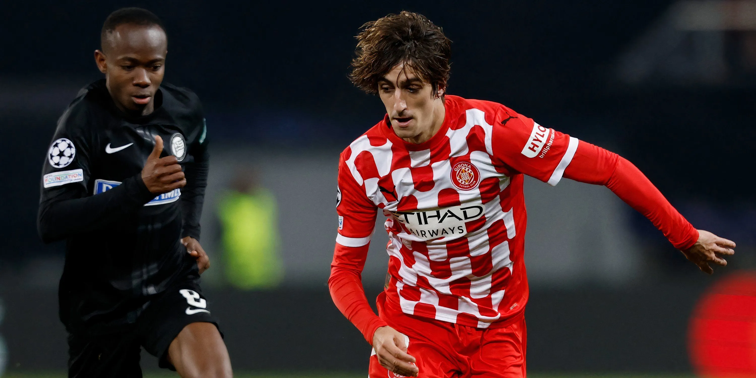 Tiền vệ Bryan Gil trong màu áo Girona, minh họa cho các cầu thủ Tottenham cho mượn có nguy cơ bị thanh lý.
