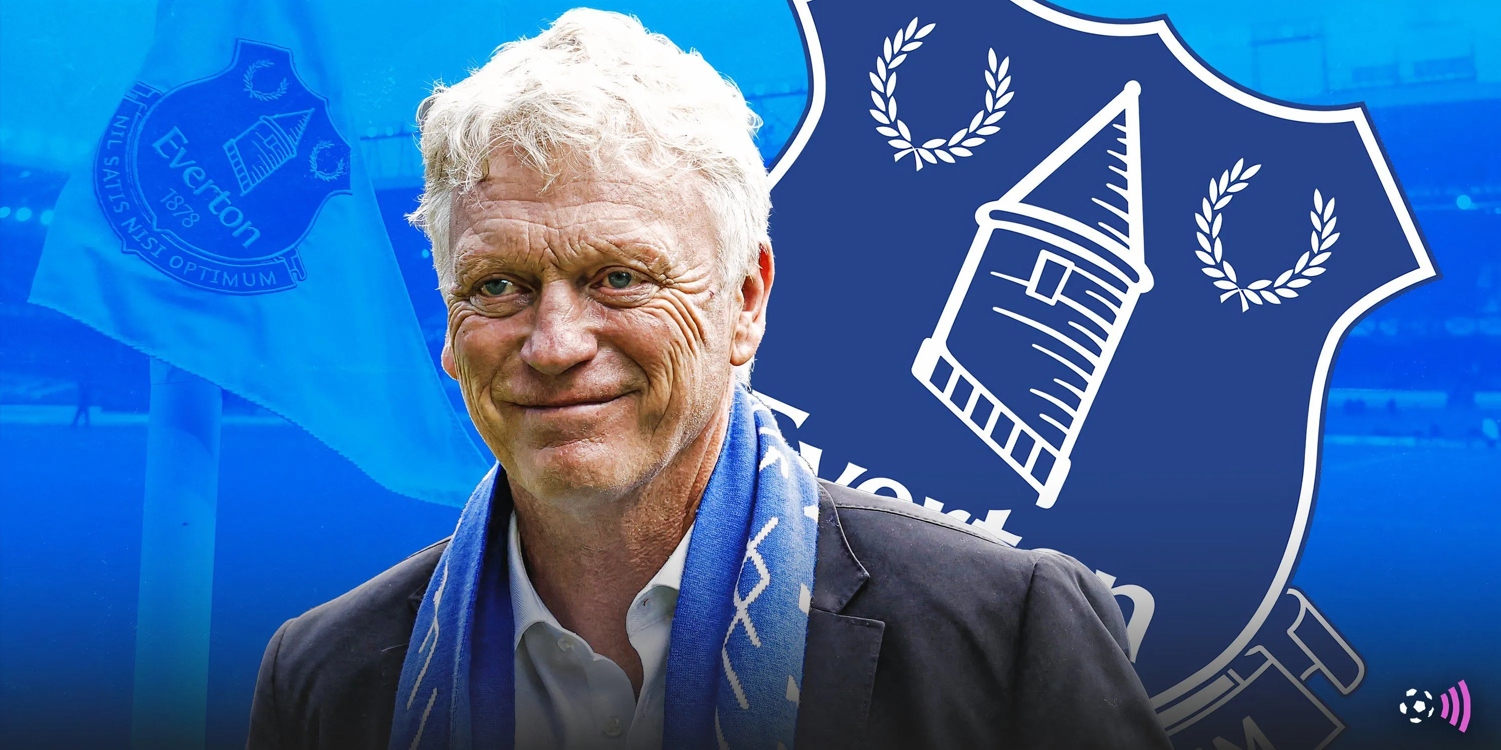 HLV David Moyes chỉ đạo trên sân trong vai trò thuyền trưởng Everton.