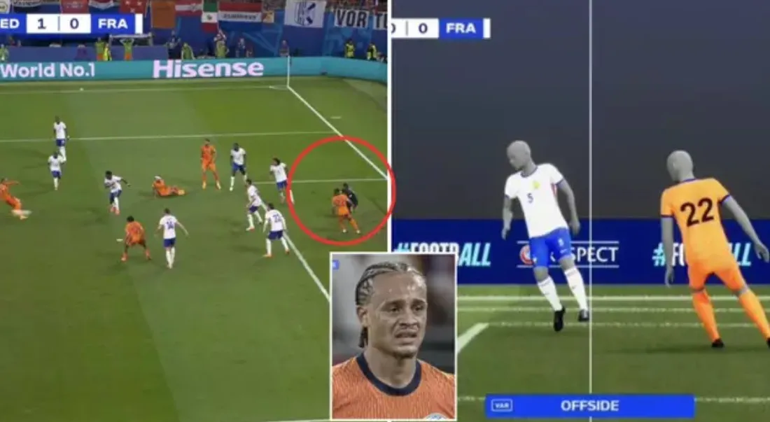 Xavi Simons không được công nhận bàn thắng tại EURO 2024 do tình huống việt vị làm che tầm nhìn thủ môn